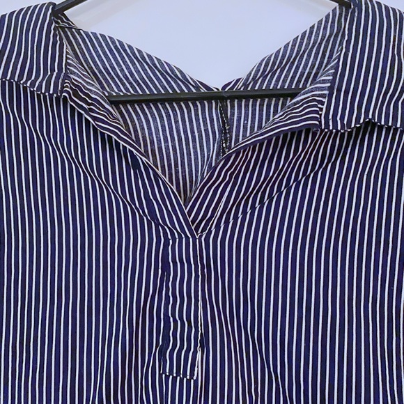 Japanese boxy top, black and white stripes, size M - Picture 6 of 7